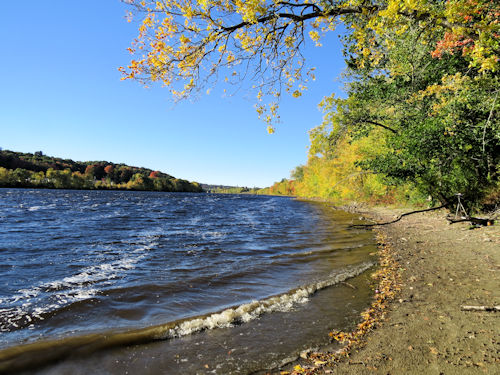 Androscoggin River on a windy day