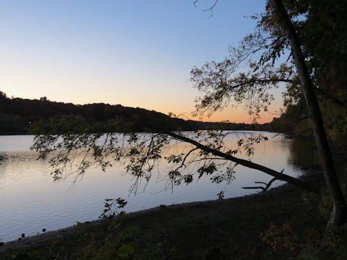 sunset, Androscoggin River, Lewiston Maine