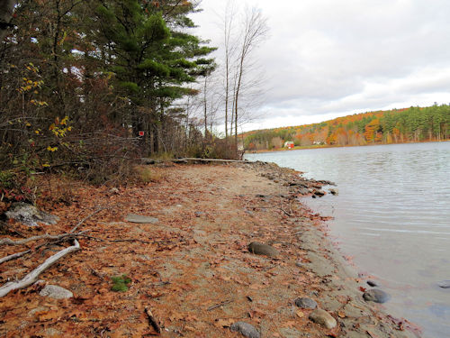 little beach on Lake Auburn