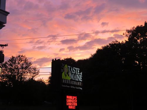 sunset at Taste of Maine