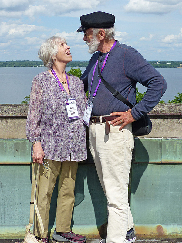 Charlie and Judy, St. Marks's Tower, Hobart & William Smith Colleges, Judy's 50th Reunion, 2022