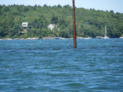 base of channel marker