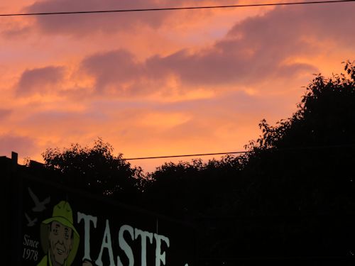 sunset at Taste of Maine